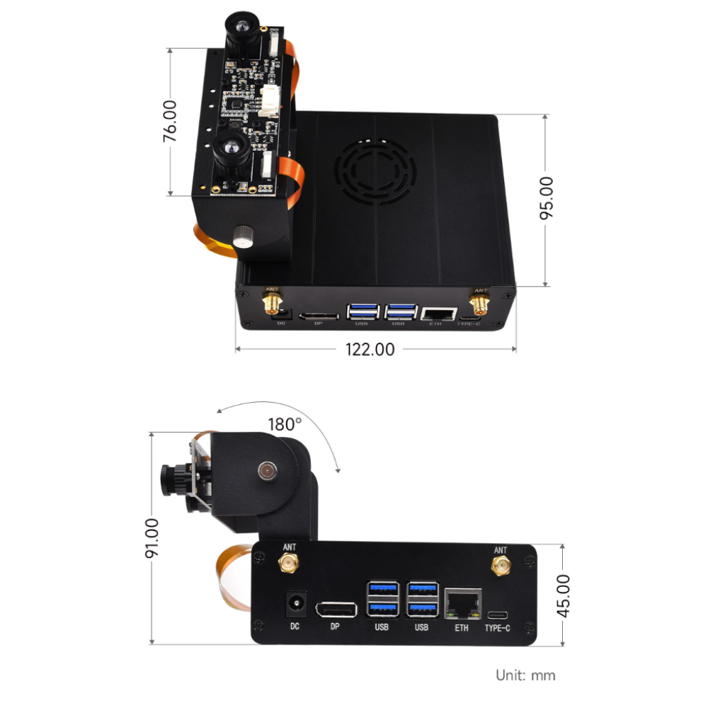 Aluminum Alloy Case with Camera Holder for Jetson Orin 25334