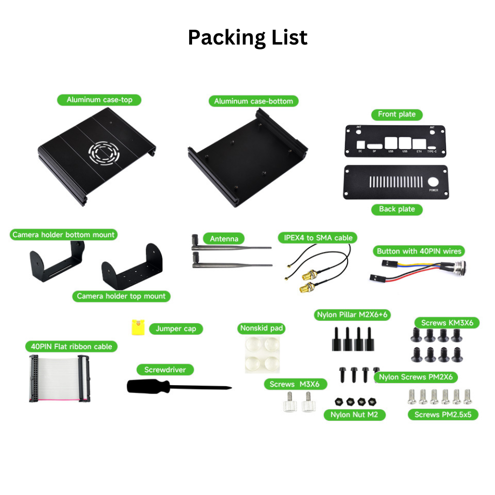 Aluminum Alloy Case with Camera Holder for Jetson Orin 25334