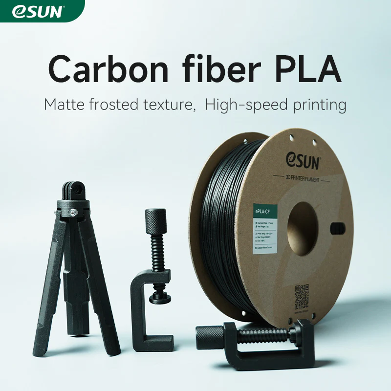 eSun ePLA-CF (Carbon Fiber) 1.75mm 1KG 3D Printer Filament Black