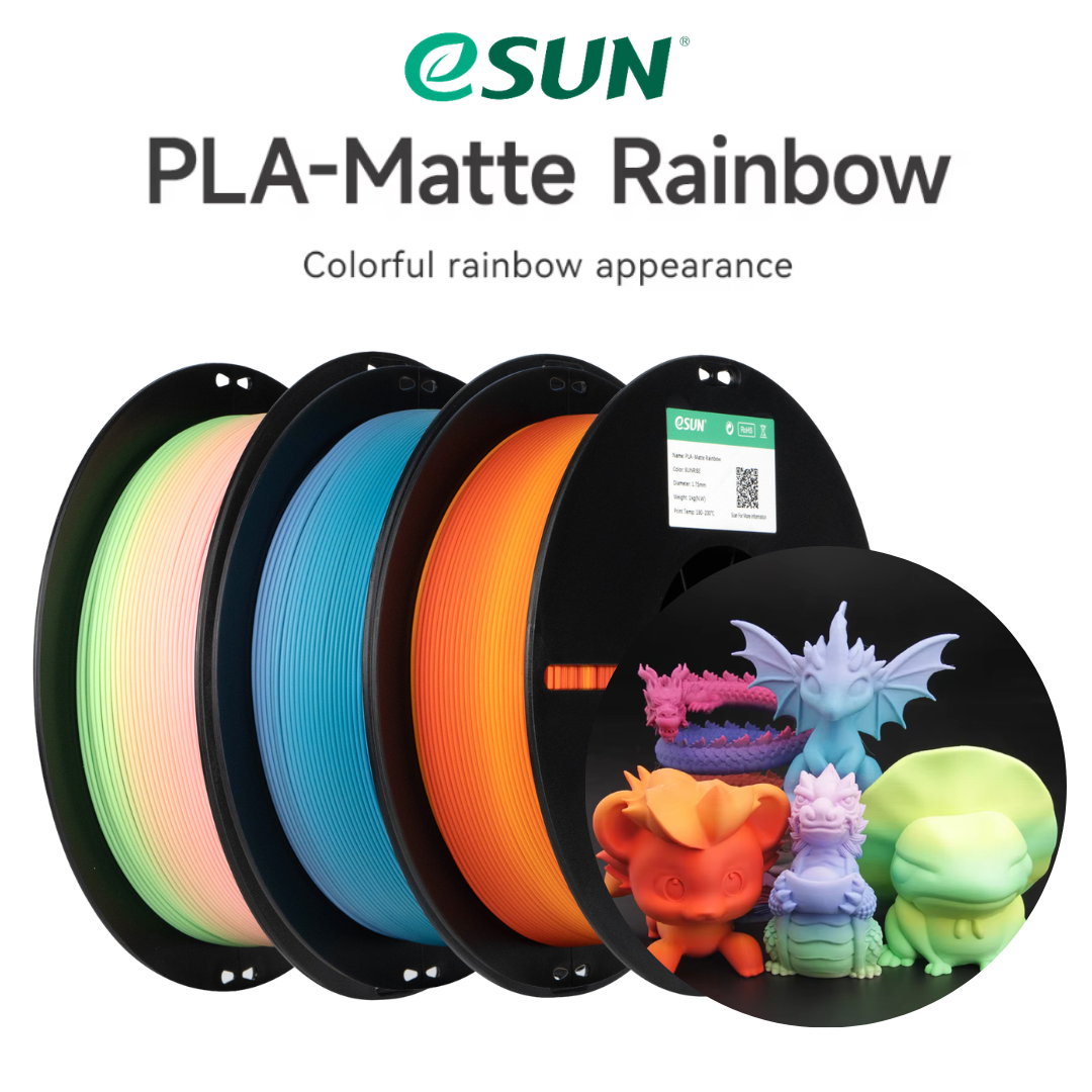 eSUN ePLA-Matte Rainbow 1.75mm 1KG 3D Printer Filament