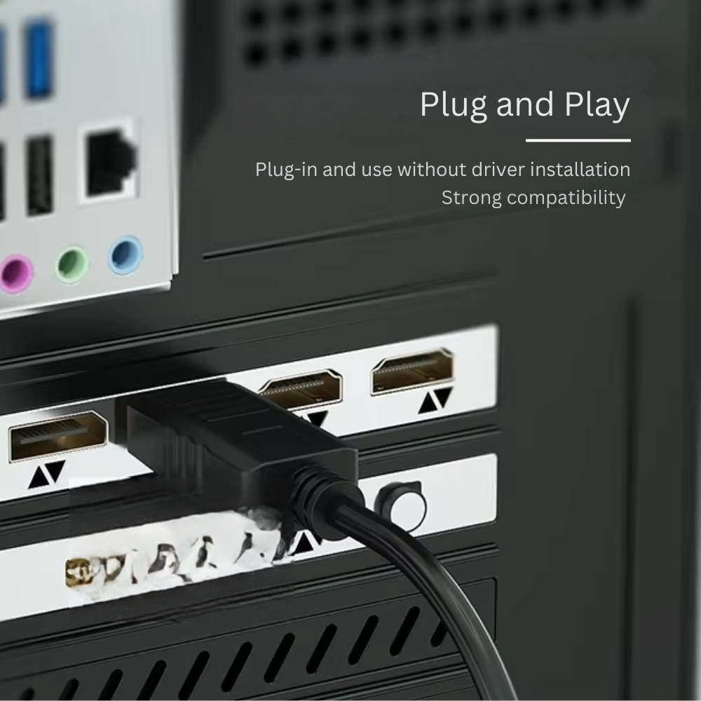 1m 4K DisplayPort (DP) to Standard HDMI Cable