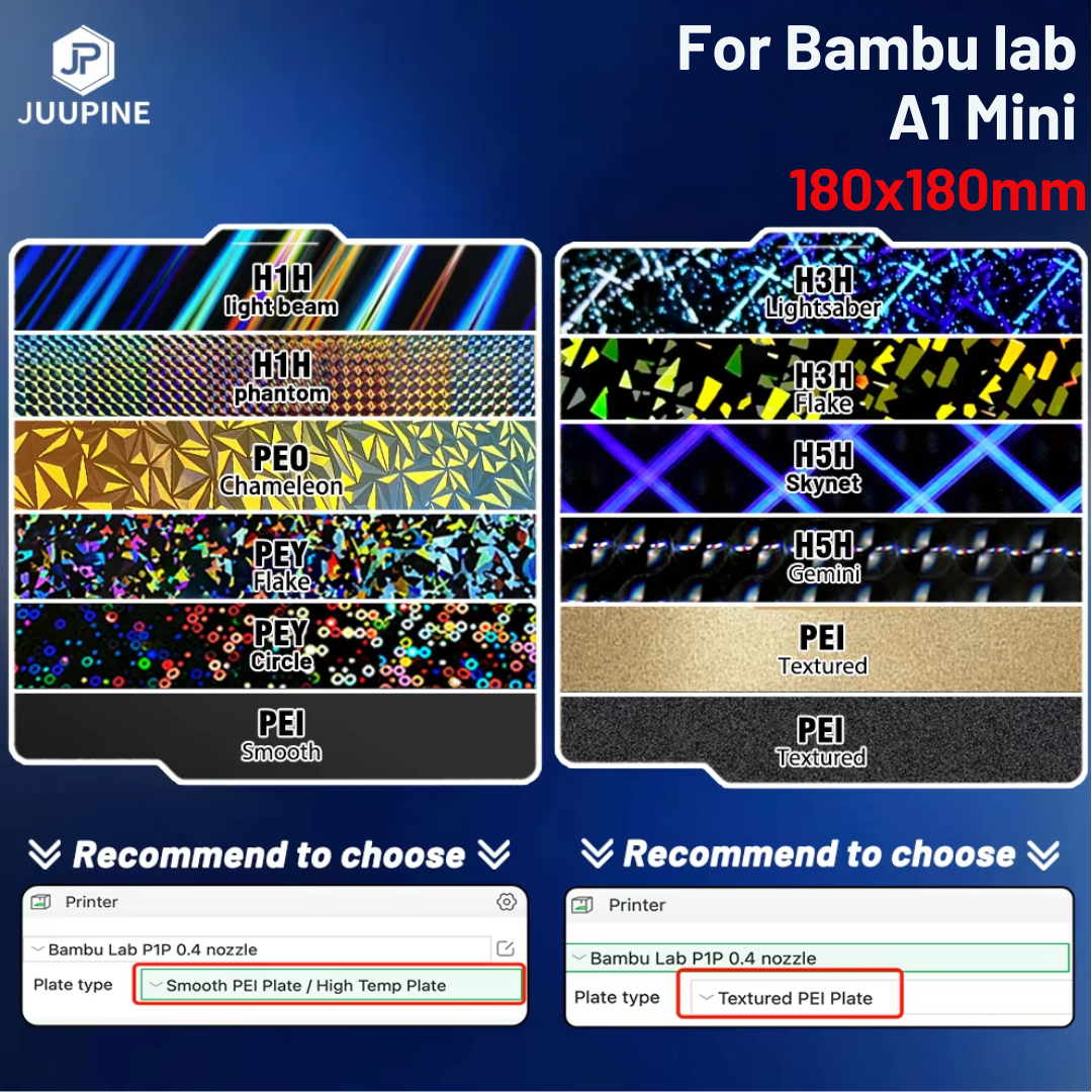 180x180mm Double Side Build Plate for Bambu Lab 3D Printer