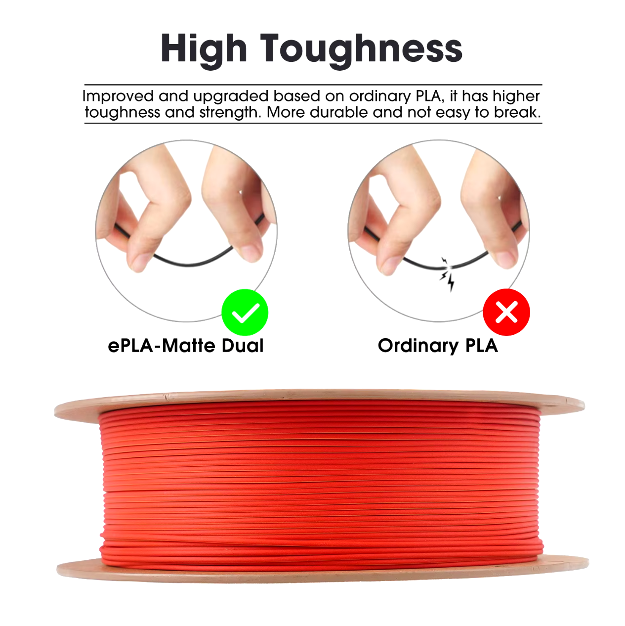 eSun ePLA-Matte Dual 1.75mm 1KG 3D Printer Filament