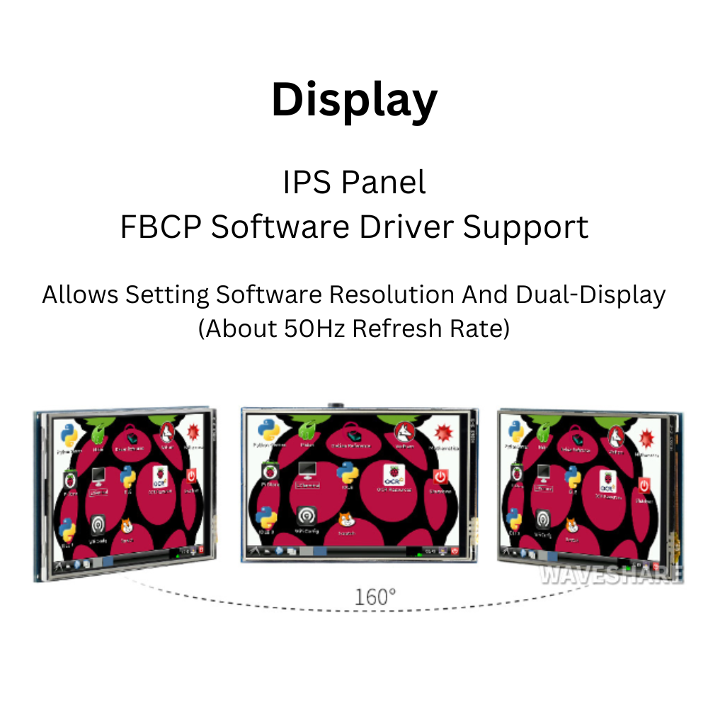 3.5inch 480×320 SPI IPS Resistive Touch Display Screen for Raspberry Pi 5/ 4B/ 3B+/ Zero (B) LCD 12287