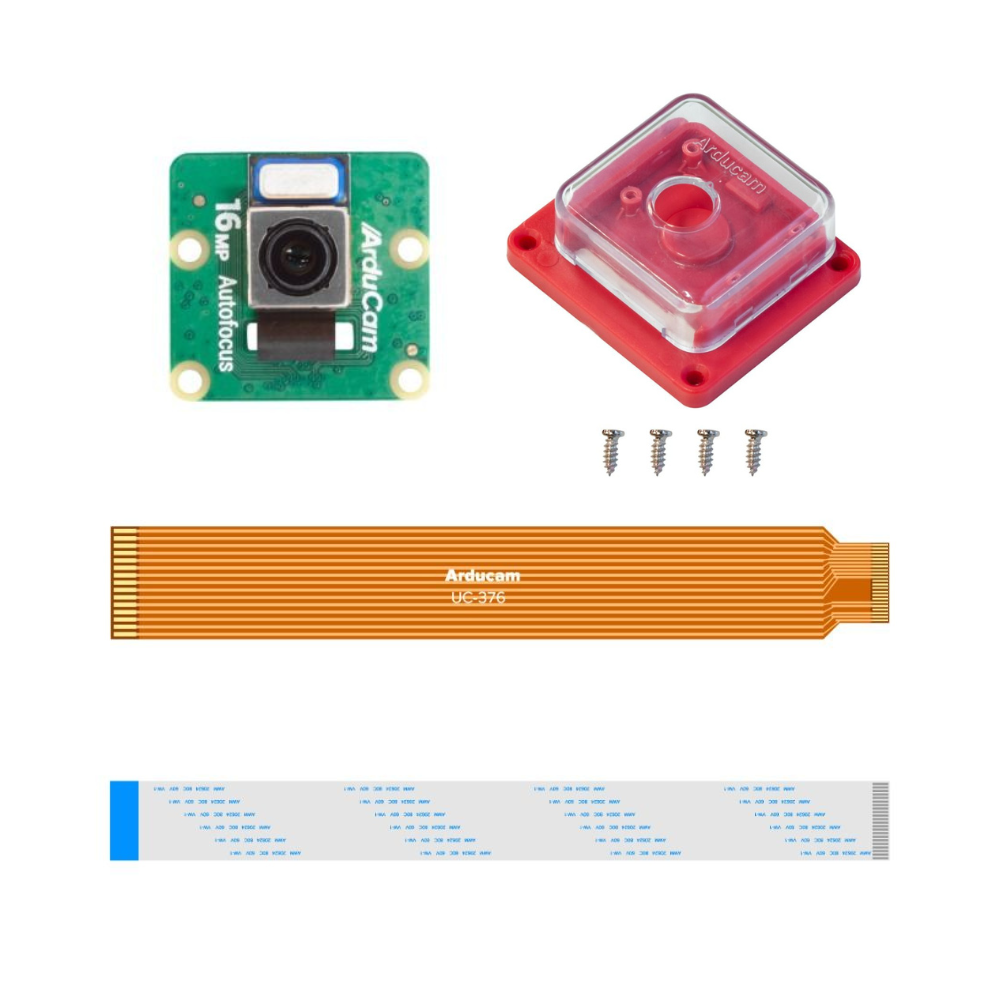 Arducam 16MP IMX519 PDAF&CDAF Autofocus Camera Module with Case for Raspberry Pi, NVIDIA Jetson Nano/Xavier NX/AGX Orin/Orin Nano/Orin NX B0371