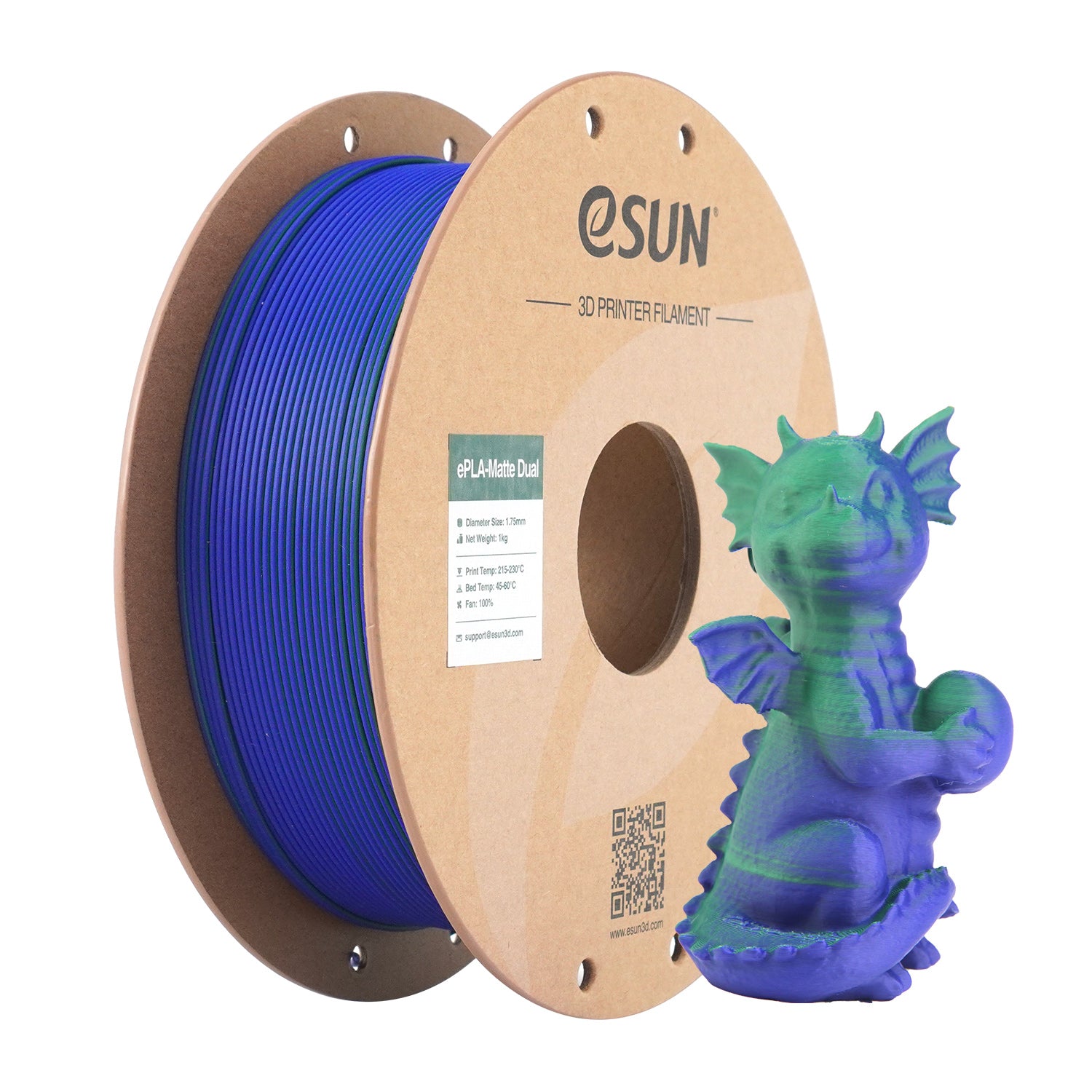 eSun ePLA-Matte Dual 1.75mm 1KG 3D Printer Filament