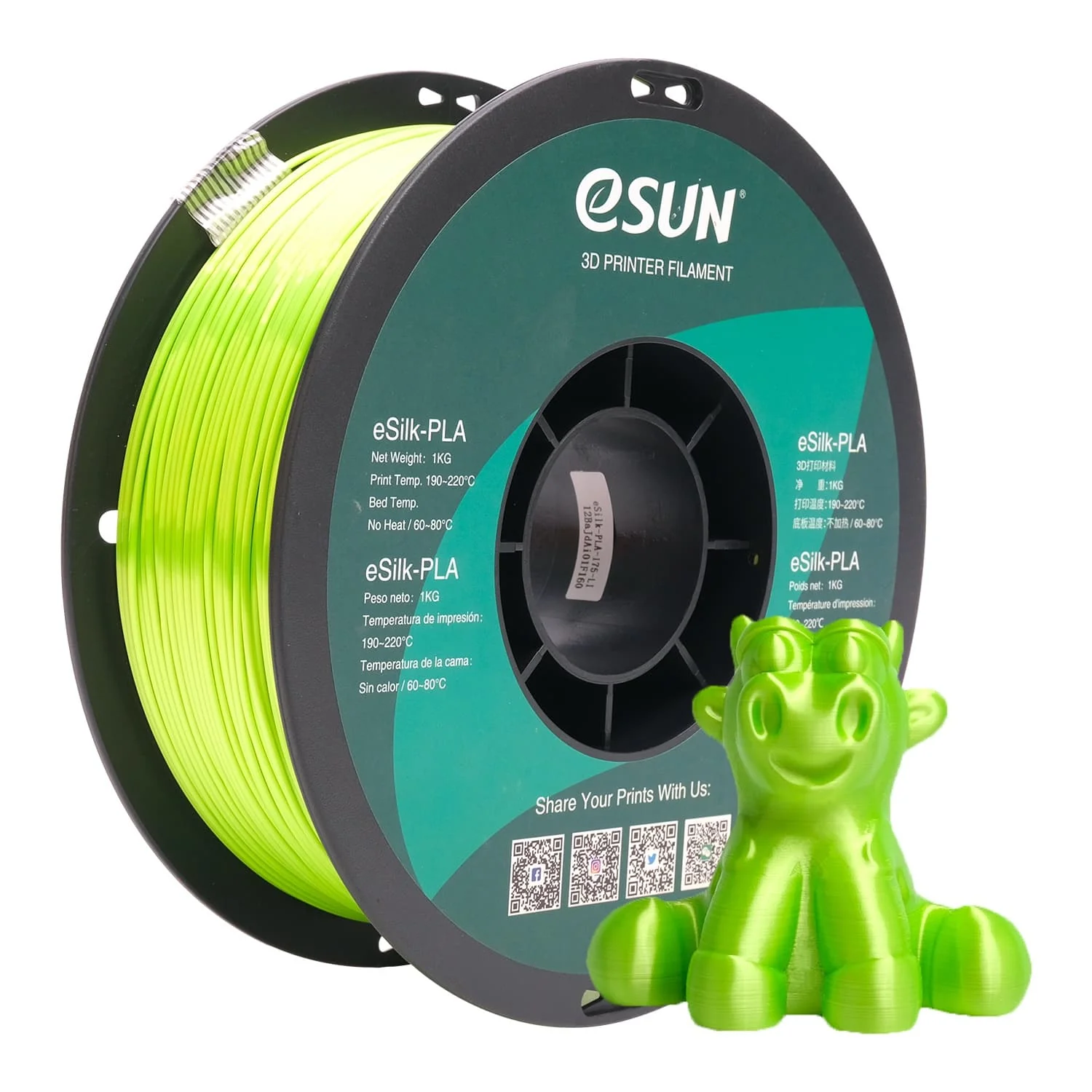eSun ePLA-Silk 1.75mm 1KG 3D Printer Filament