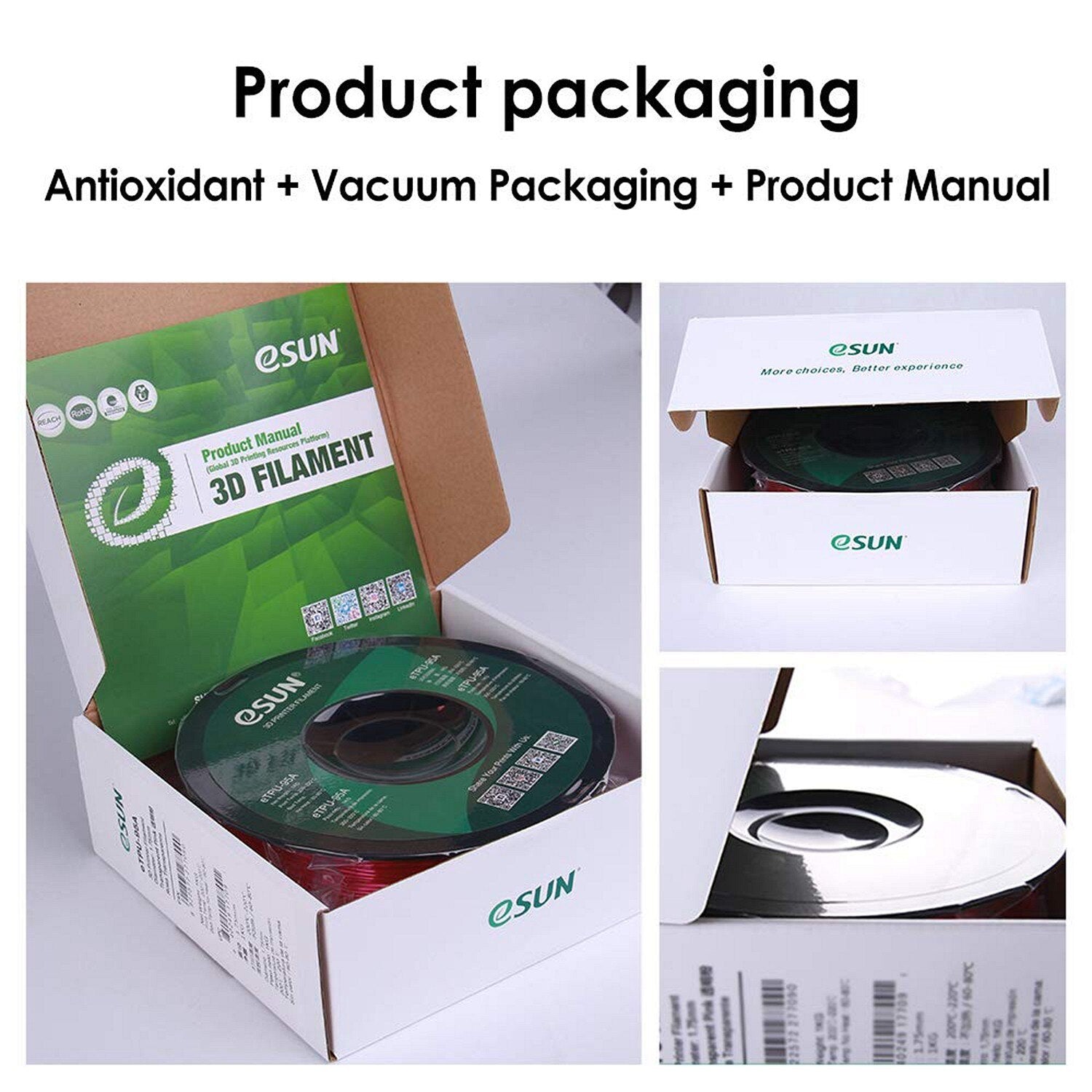 eSUN PLA Clear 1.75mm 1KG 3D Printer Filament