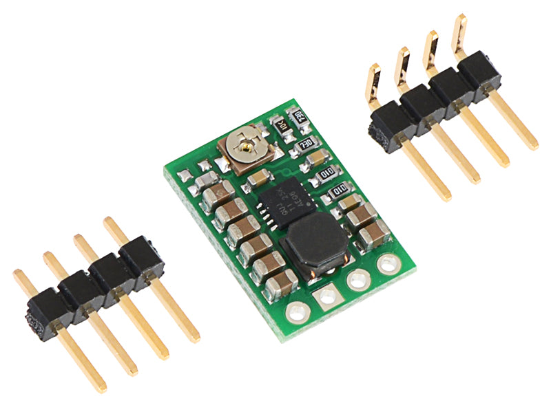 Pololu step-up/step-down voltage regulator S7V8A with included headers.