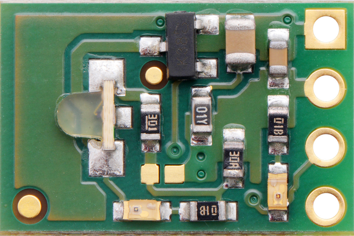 Pololu 38 kHz IR proximity sensor (low brightness), emitter side.