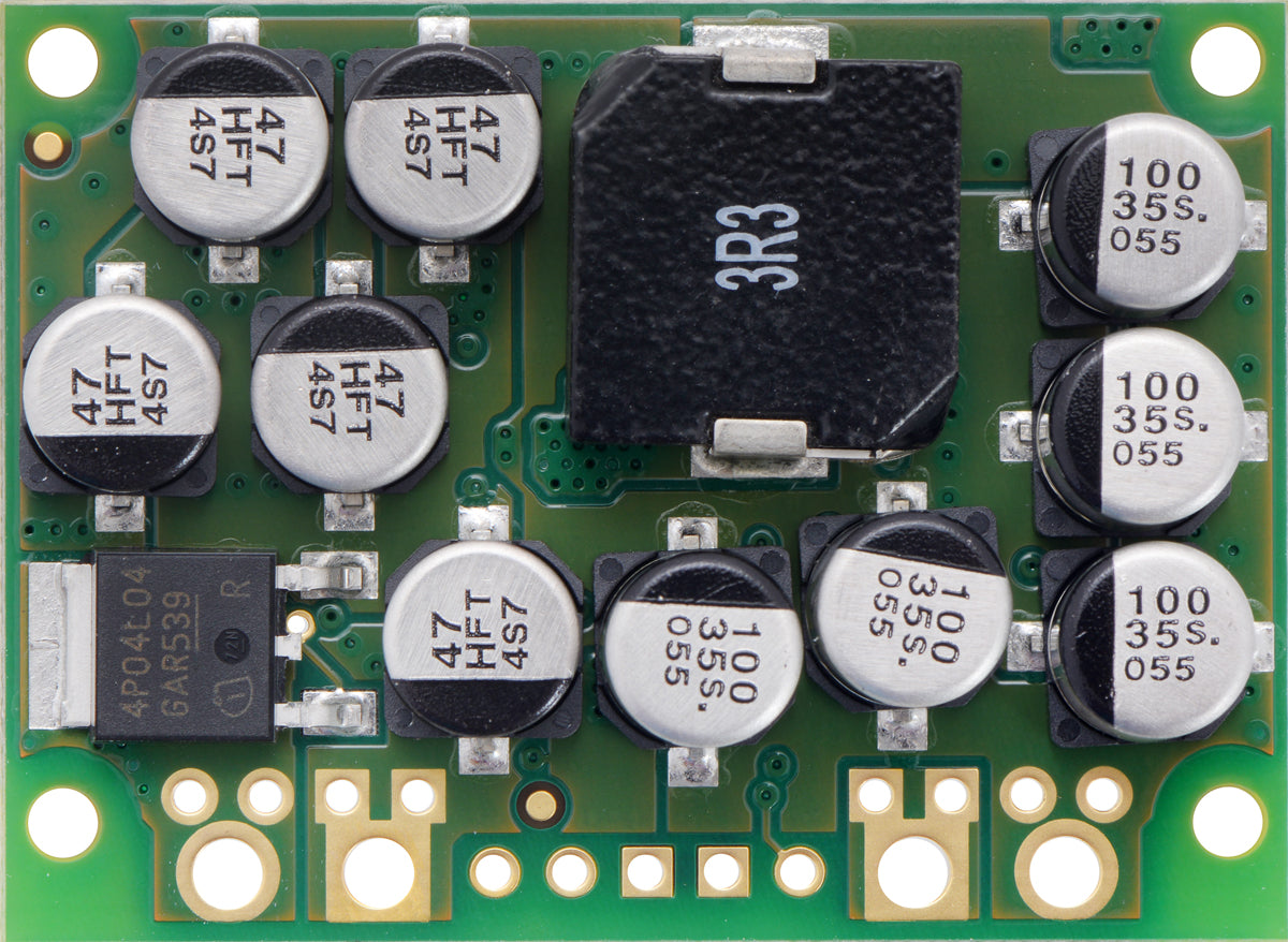 Pololu 12V, 15A Step-Down Voltage Regulator D24V150F12, top view.