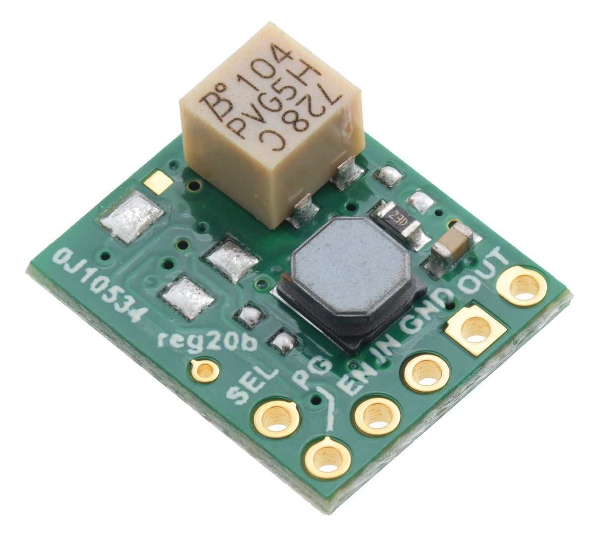 2.5-9V Fine-Adjust Step-Up/Step-Down Voltage Regulator w/ Adjustable Low-Voltage Cutoff S9V11MA (silkscreen side).