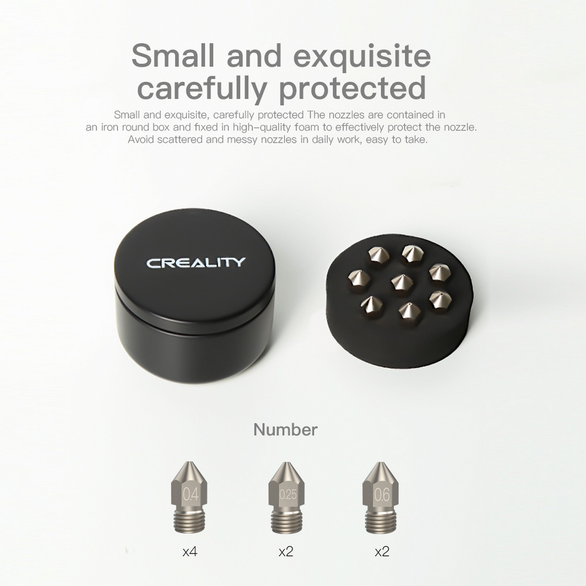 Creality Copper Alloy High-end Nozzle (Set of 8 pcs)