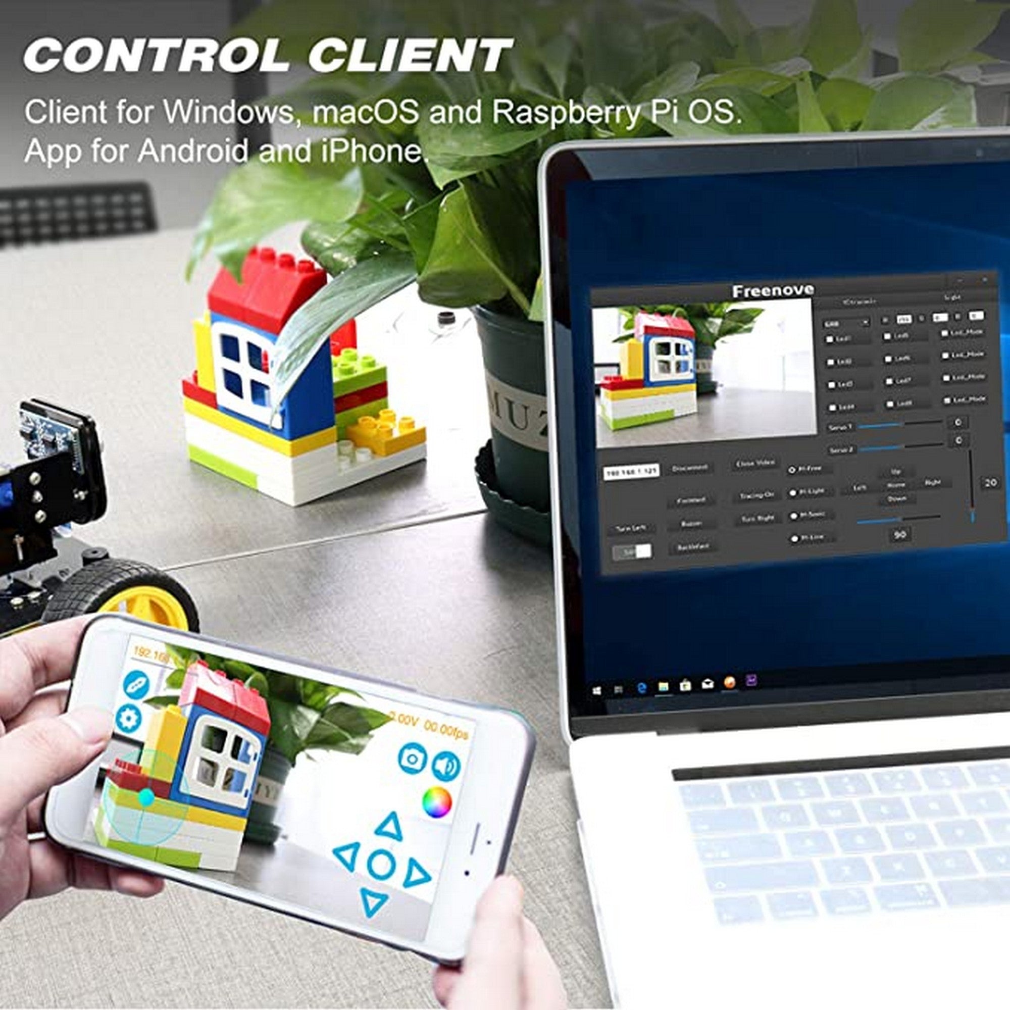 Freenove 4WD Smart Car Kit for Raspberry Pi FNK0043