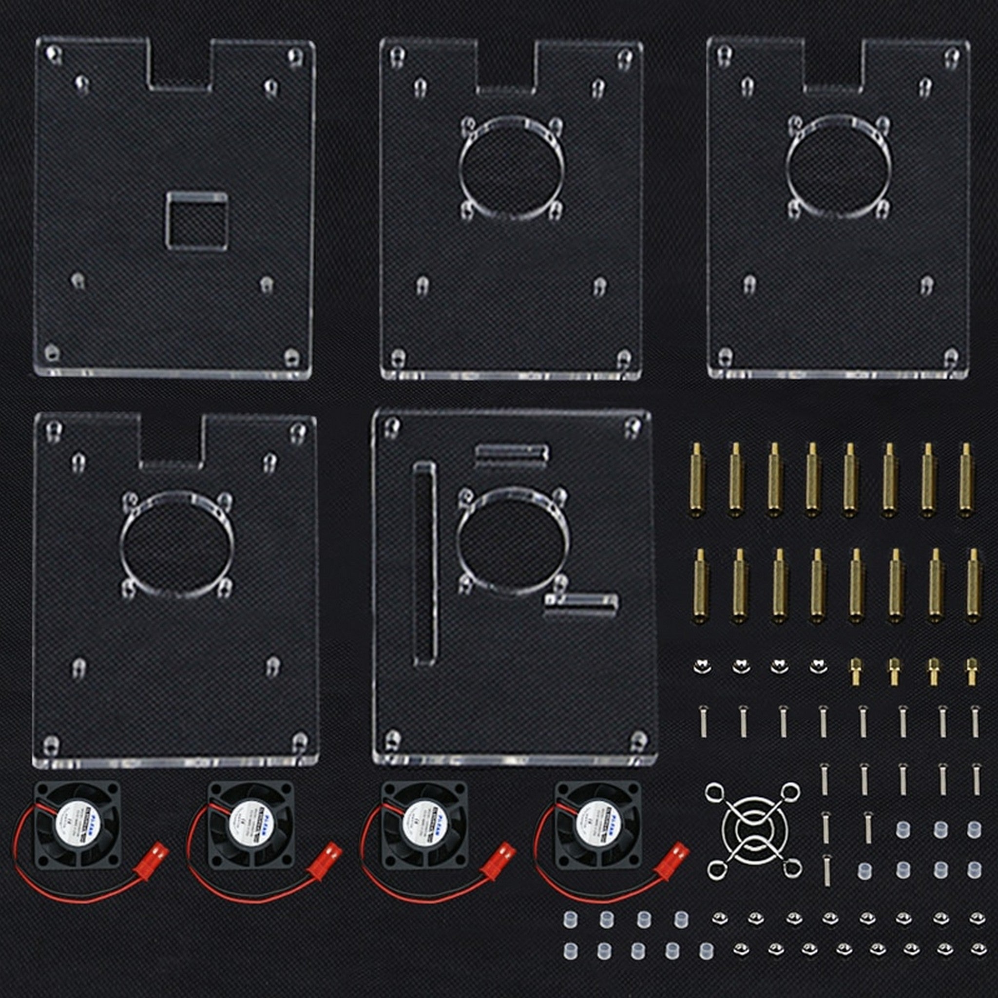 4 Layer Raspberry Pi Acrylic Casing with Cooling Fans