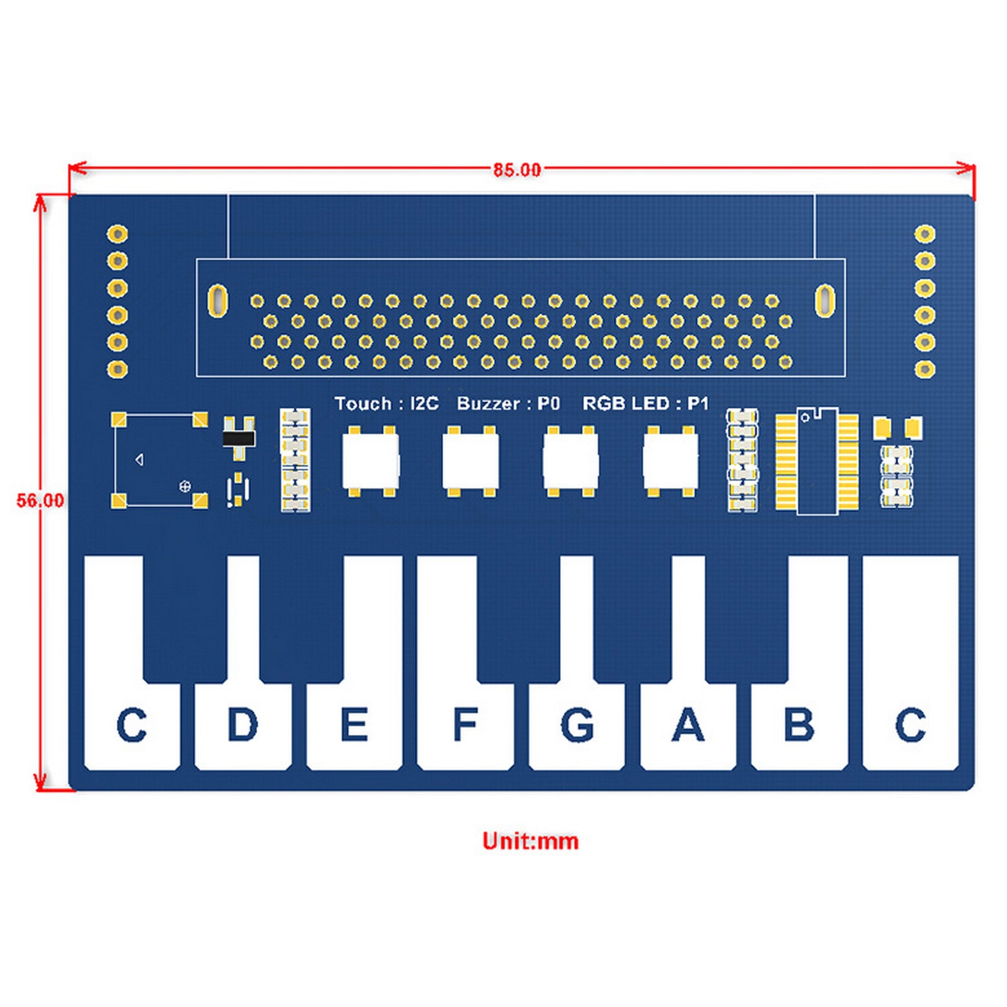 Mini Piano Module for micro:bit, Touch Keys to Play Music
