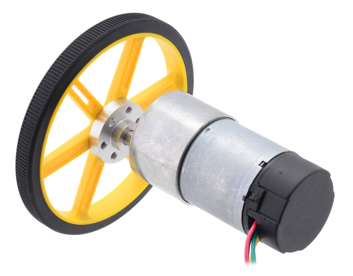 70:1 Metal Gearmotor 37Dx70L mm 12V with 64 CPR Encoder (Helical Pinion) Pololu 4754