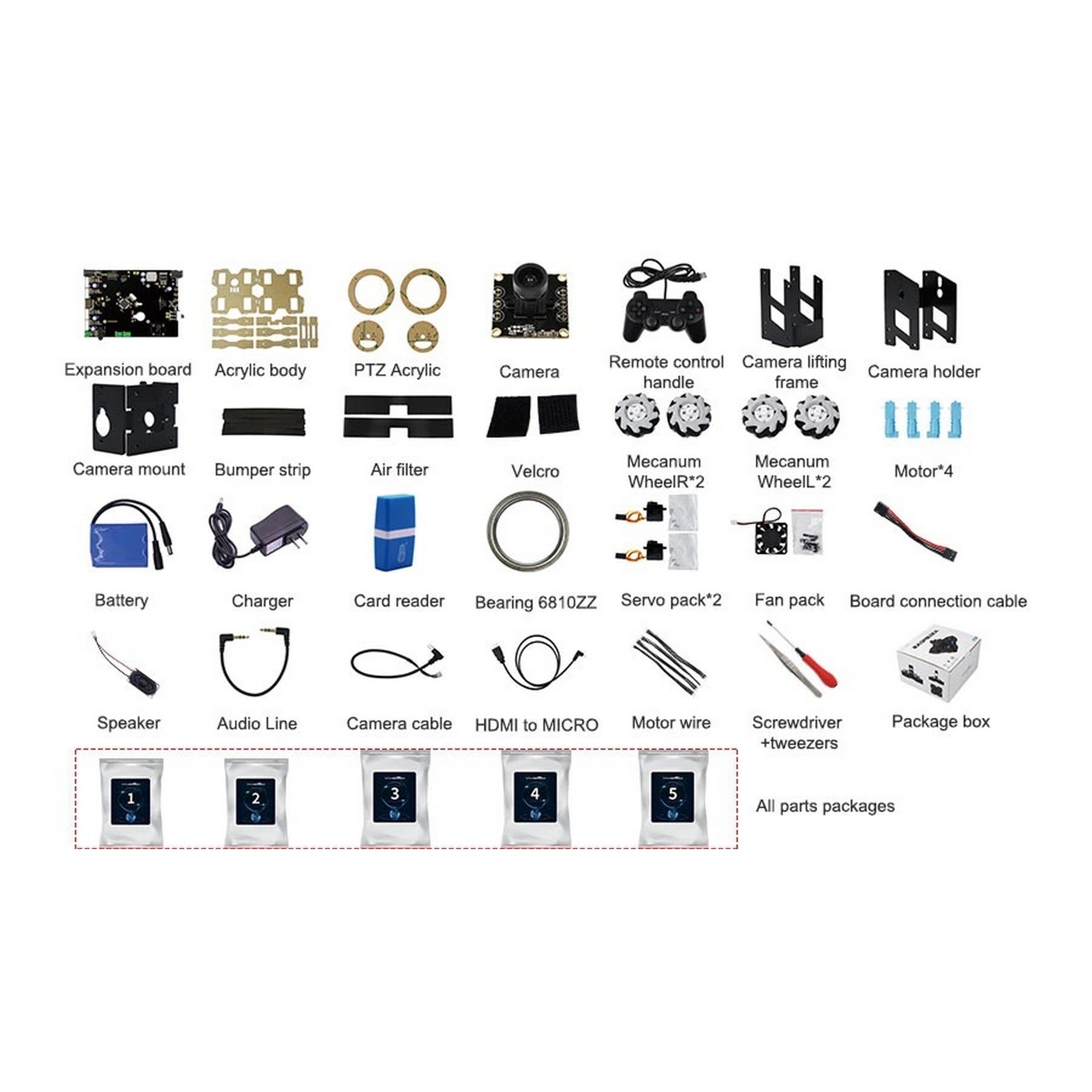 YahBoom Raspblock AI Smart Car for Raspberry Pi 4 Model B