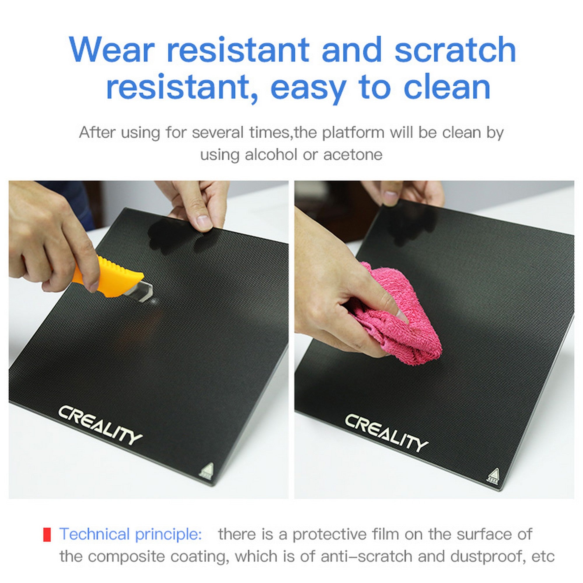 245*255*4mm Carbon Silicon Tempered Glass Build Plate for Creality CR-6 SE 3D Printer