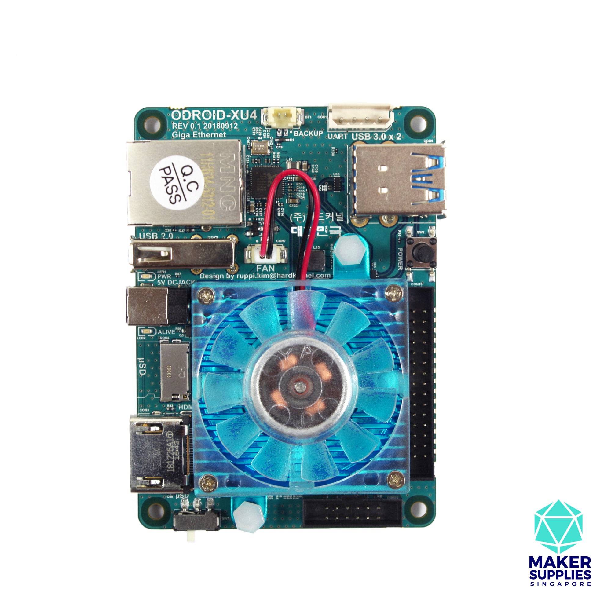 ODROID-XU4 with Active Cooling Fan