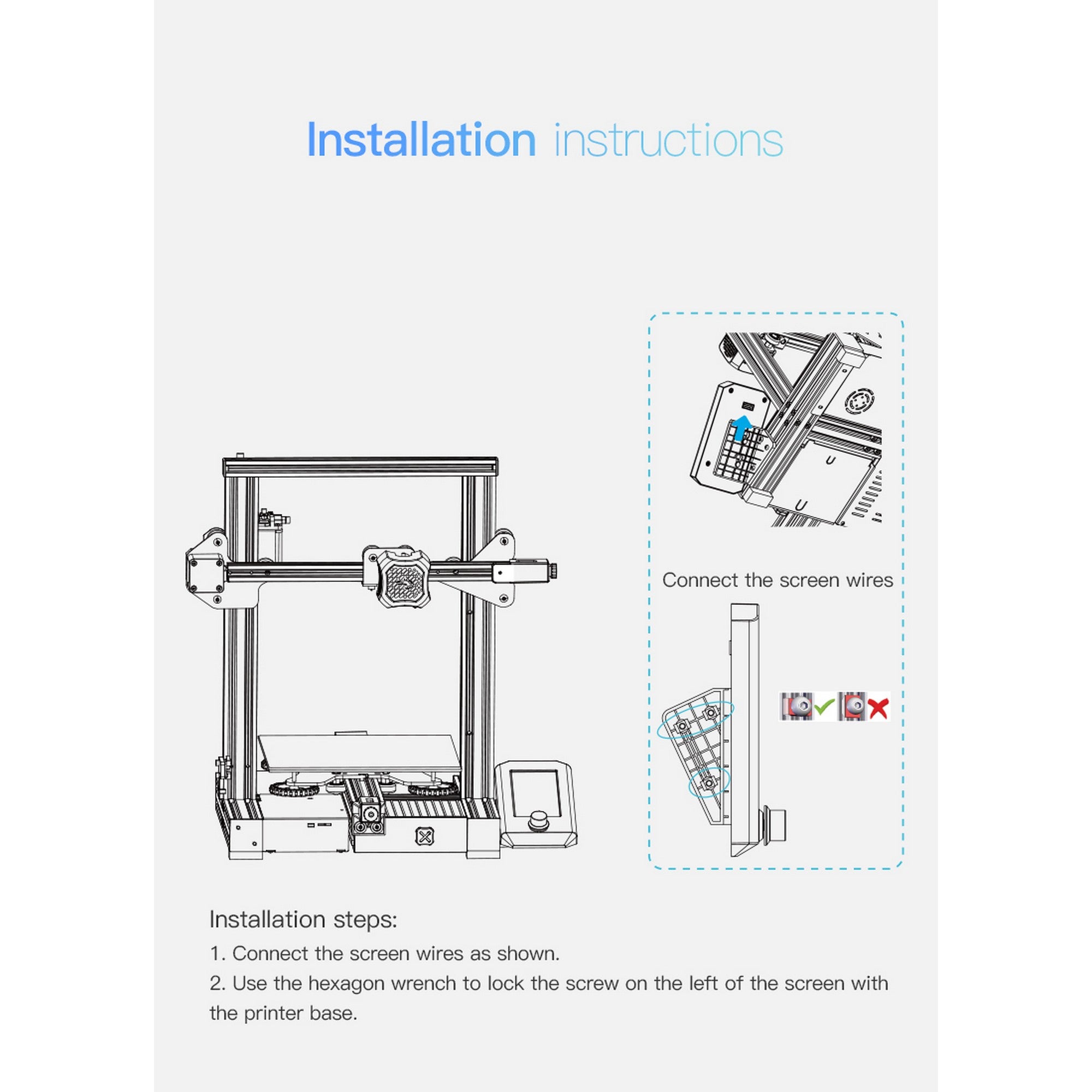 Creality Display Screen Kit for Ender 3 V2 3D Printer