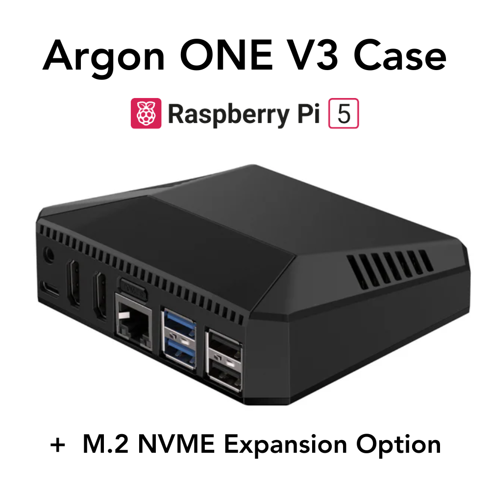 Argon ONE V3 Case for Raspberry Pi 5 + M.2 NVME Expansion Option