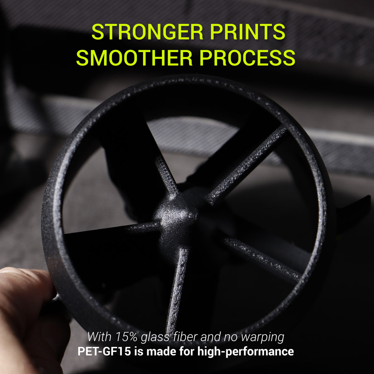 Polymaker Fiberon PET-GF15 1.75mm 1KG 3D Printer Filament Black