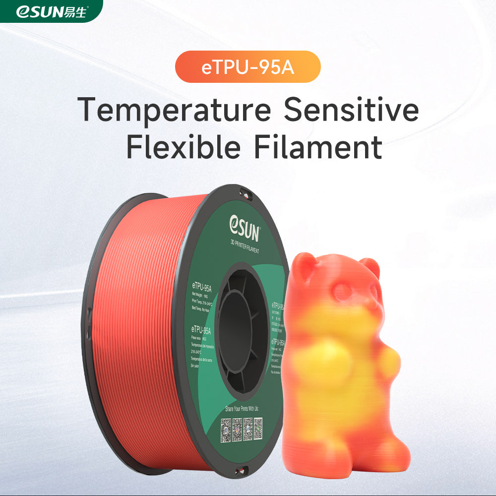 eSun eTPU-95A 1.75mm 1KG 3D Printer Filament Color Change by Temp