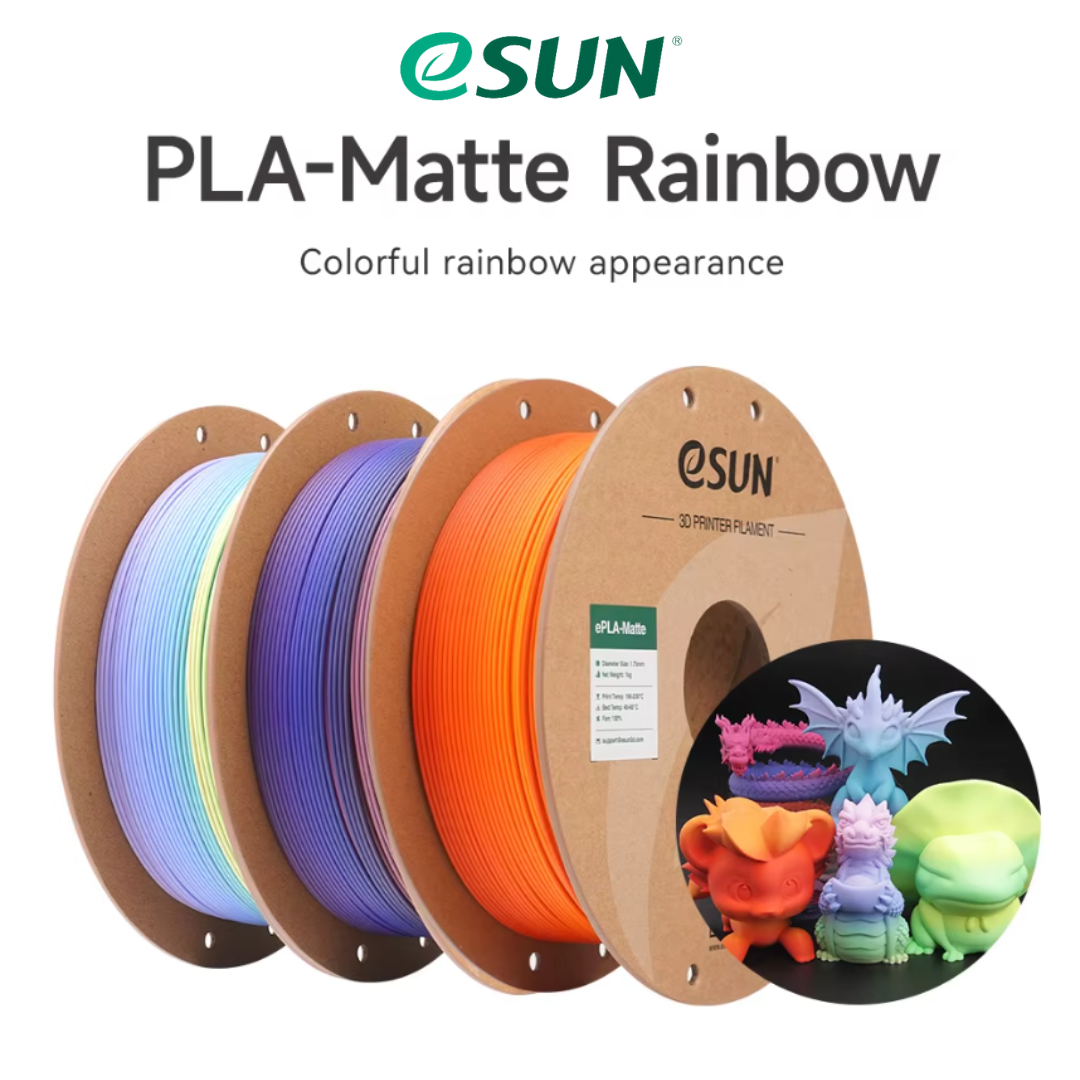 eSun ePLA-Matte Rainbow 1.75mm 1KG 3D Printer Filament