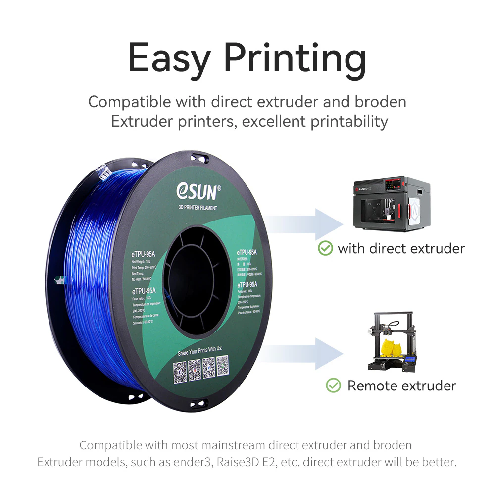 eSun eTPU-95A 1.75mm 1KG 3D Printer Filament