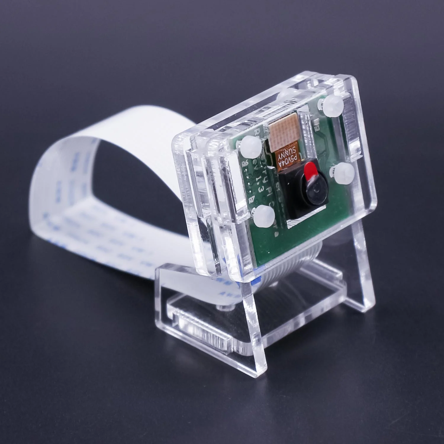 Clear Acrylic Camera Holder (for Raspberry Pi, NVIDIA Jetson)