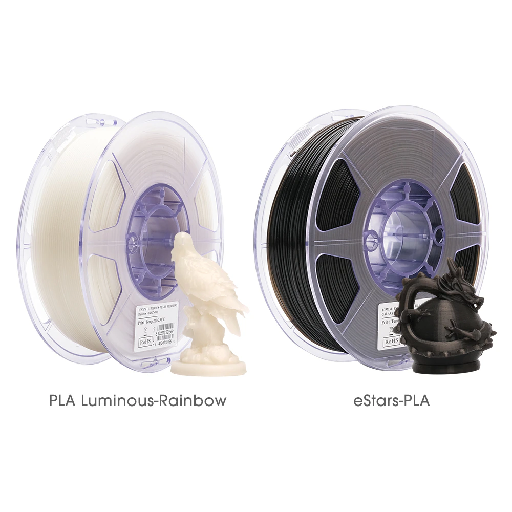 eSun PLA Luminous Rainbow / eStars-PLA Glow In The Dark 1.75mm 1KG 3D Printer Filament