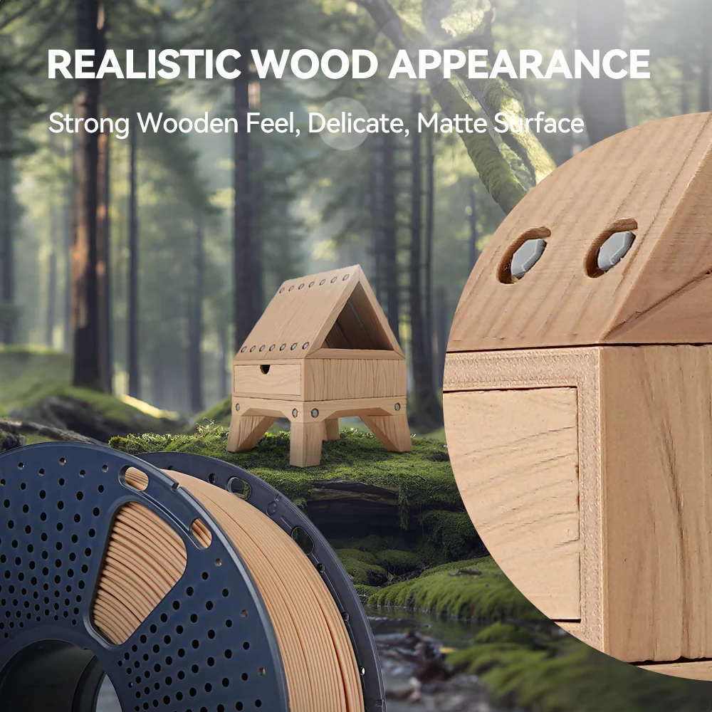 SUNLU PLA Wood 1.75mm 1KG 3D Printer Filament
