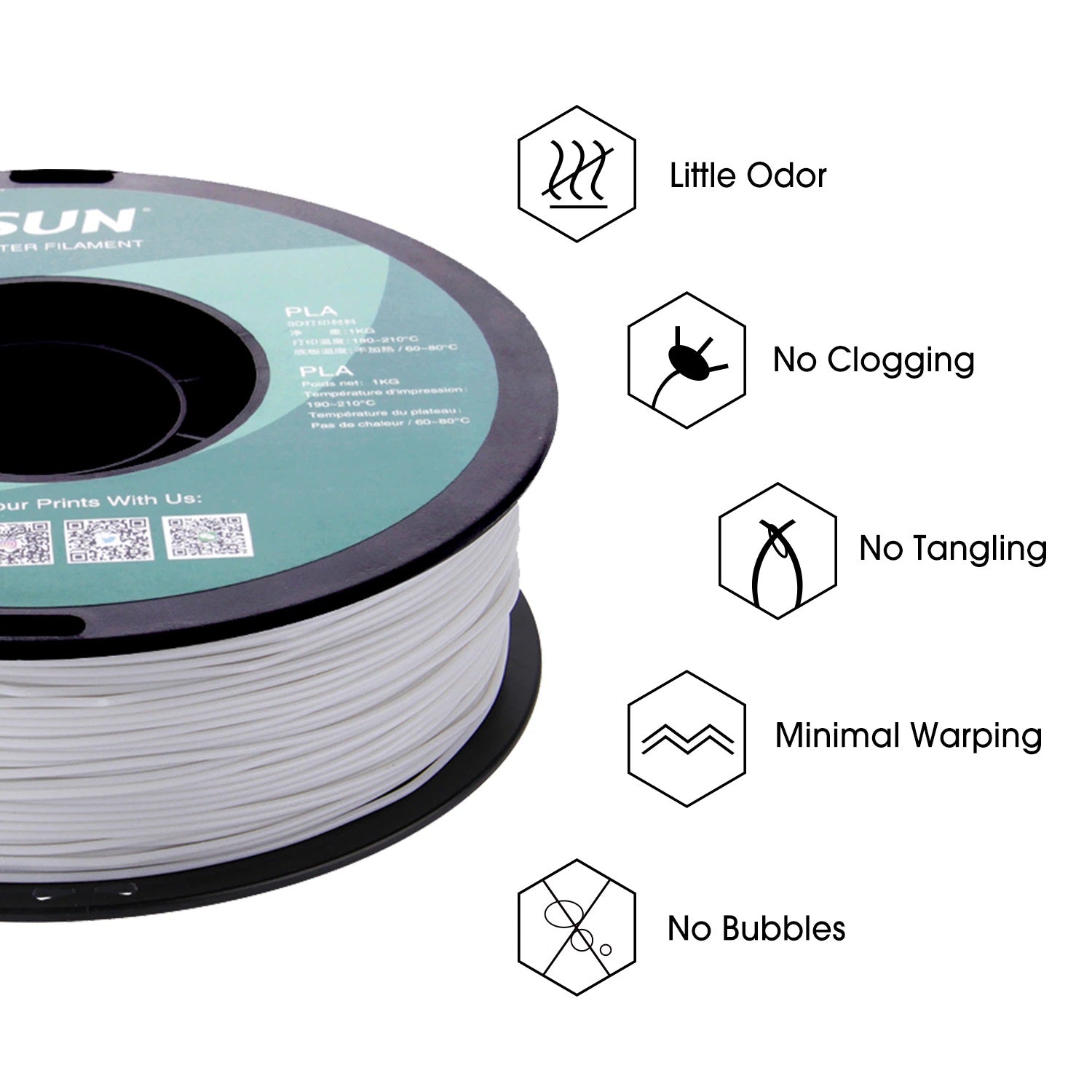 eSun PLA Luminous Glow In The Dark 1.75mm 1KG 3D Printer Filament