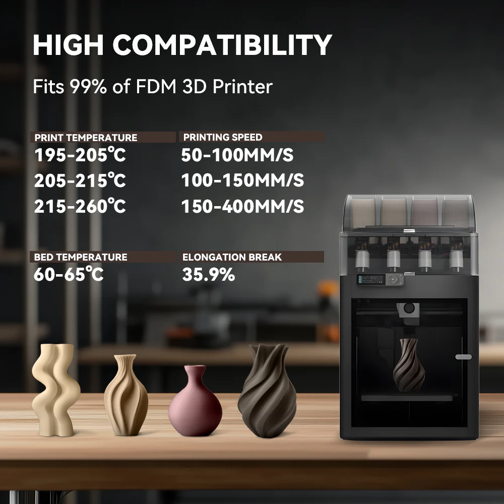 SUNLU PLA Wood 1.75mm 1KG 3D Printer Filament