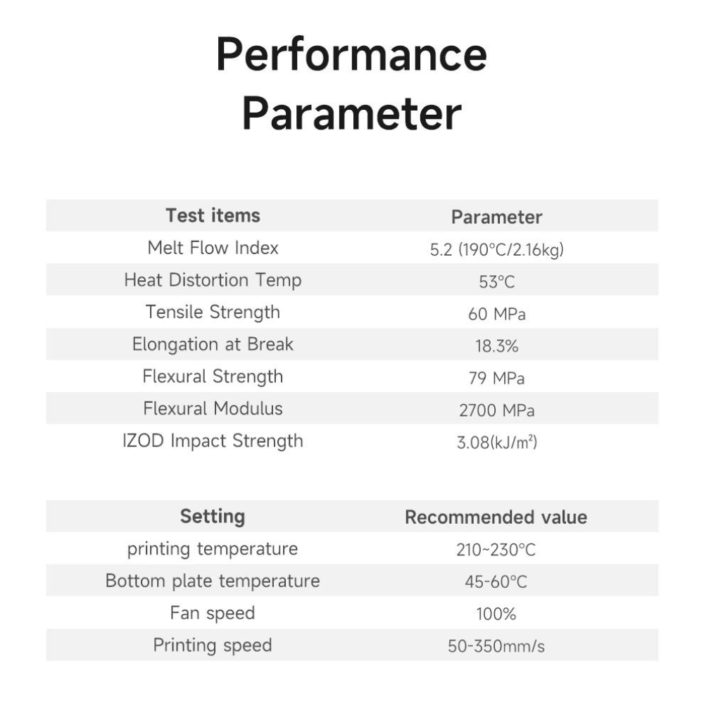 eSun ePLA-HS 1.75mm 1KG 3D Printer Filament