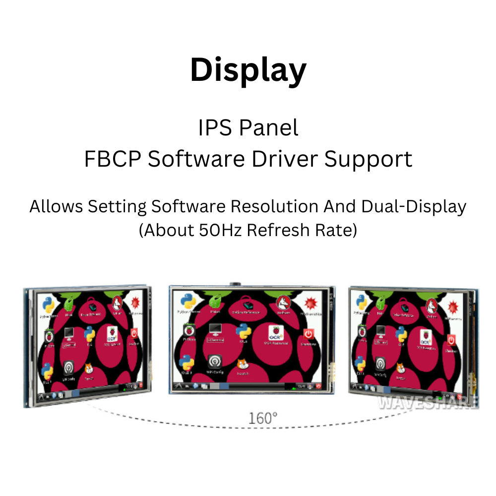 3.5inch 480×320 SPI IPS Resistive Touch Display Screen for Raspberry Pi 3B+/ 4B/ Zero (B) LCD 12287