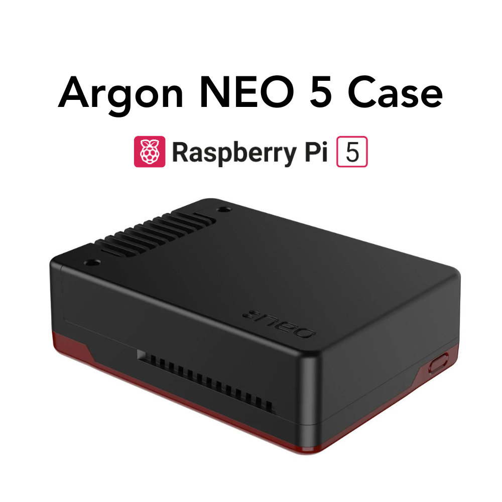 Argon NEO 5 BRED Case for Raspberry Pi 5 + M.2 NVME Expansion Option