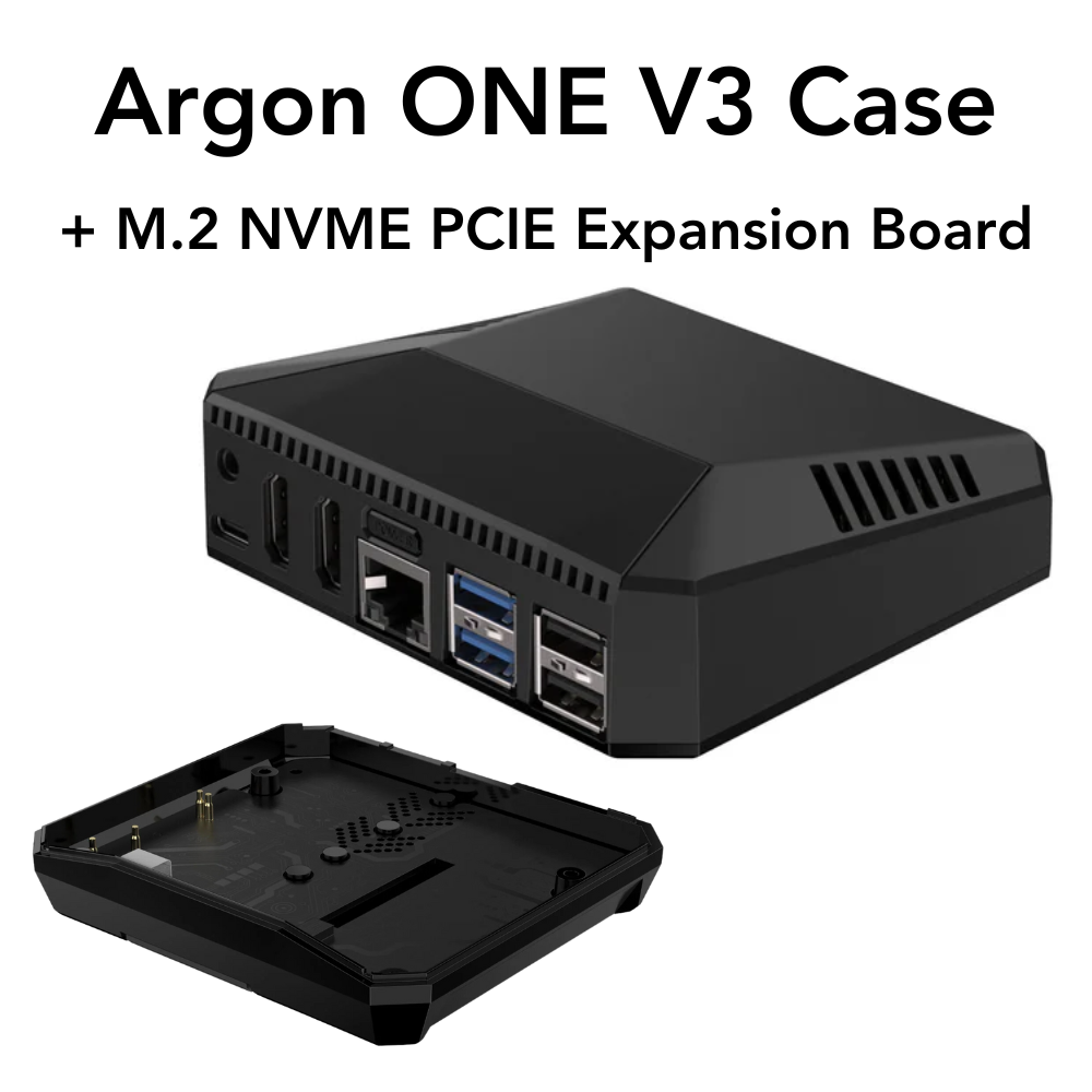 Argon ONE V3 Case for Raspberry Pi 5 + M.2 NVME Expansion Option