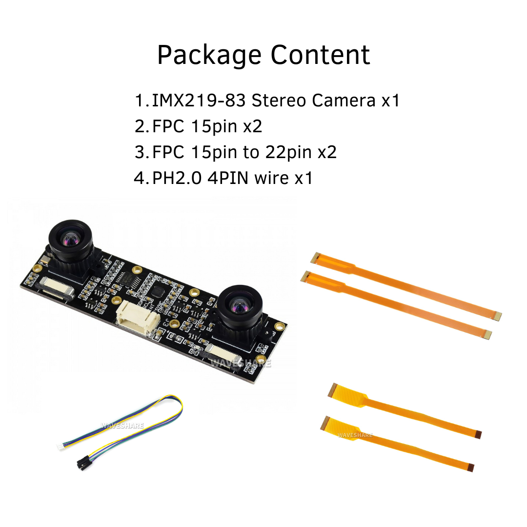 8MP Binocular IMX219-83 Stereo Camera Module 17742