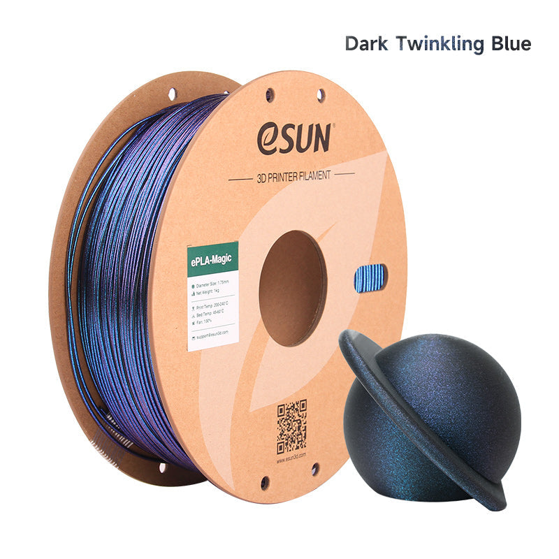 eSun ePLA-Magic 1.75mm 1KG 3D Printer Filament Dark Twinkling Galaxy