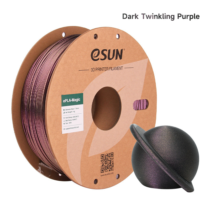 eSun ePLA-Magic 1.75mm 1KG 3D Printer Filament Dark Twinkling Galaxy