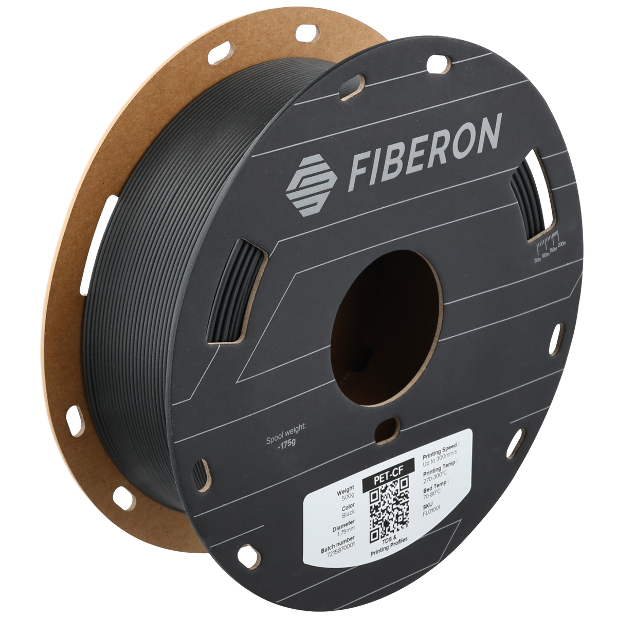 Polymaker Fiberon PET-CF17 1.75mm 0.5KG 3D Printer Filament Black
