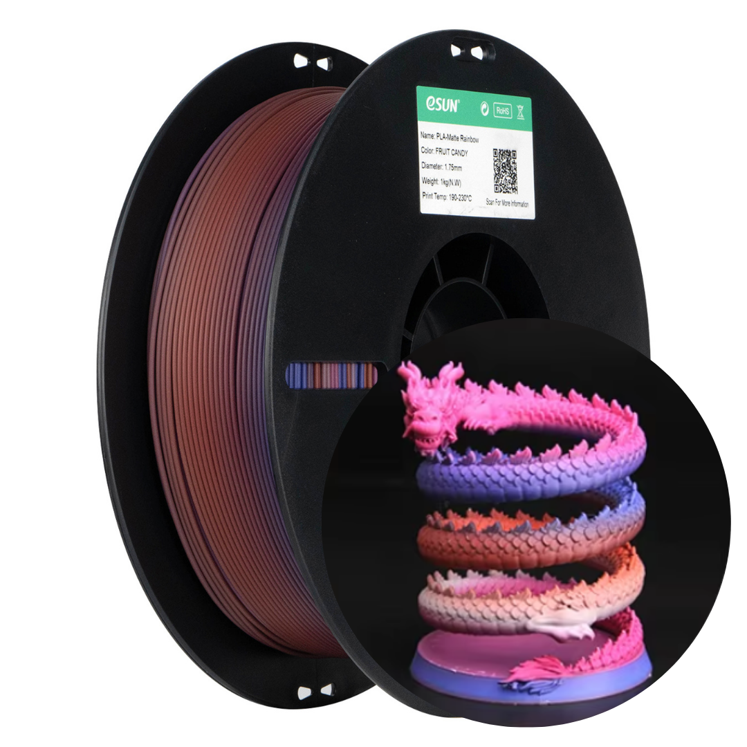 eSUN ePLA-Matte Rainbow 1.75mm 1KG 3D Printer Filament