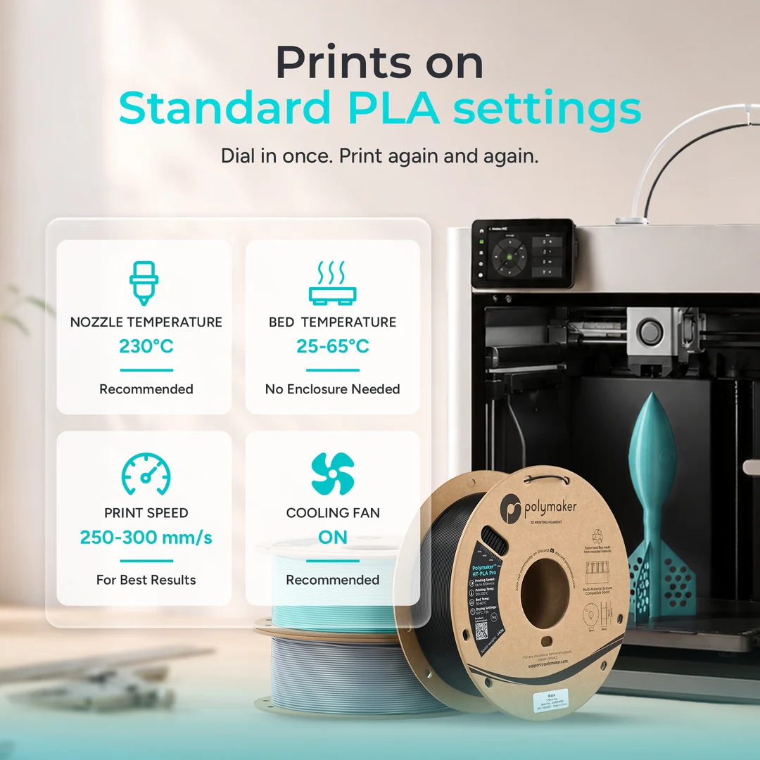 Polymaker HT-PLA Pro 1.75mm 1KG 3D Printer Filament