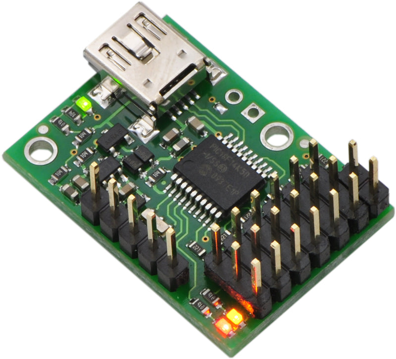 Micro Maestro 6-channel USB servo controller assembled.