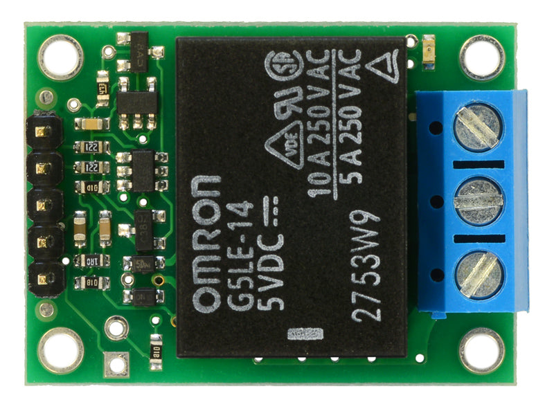 Pololu RC Switch with Relay, assembled, top view.