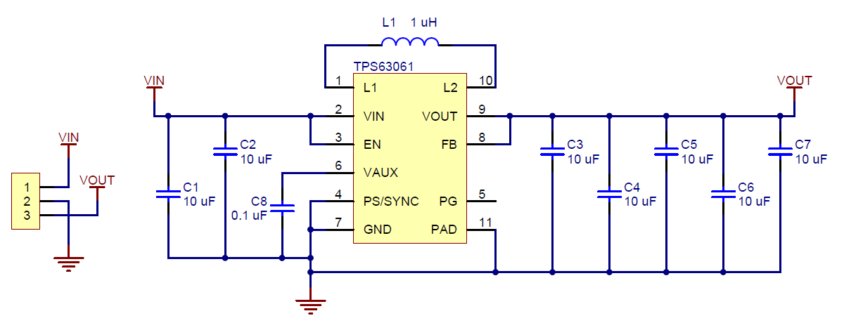 Pololu 5V Step-Up/Step-Down Voltage Regulator S7V7F5 schematic diagram.