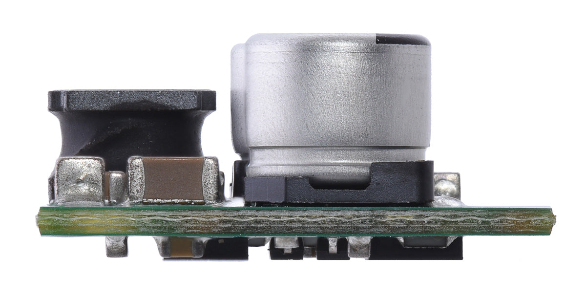 Pololu Step-Down Voltage Regulator D24V22Fx, side view.