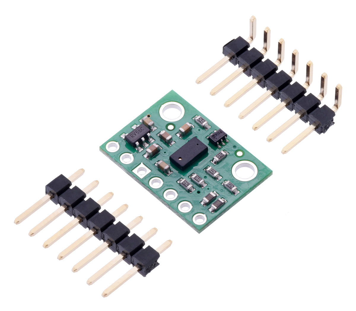 VL53L0X Time-of-Flight Distance Sensor Carrier with included header pins.